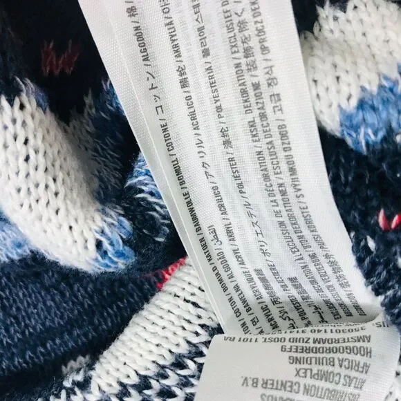 HOLLISTER Geometric Cropped Knit Pullover Sweater Size Medium Large ML - Picture 9 of 9